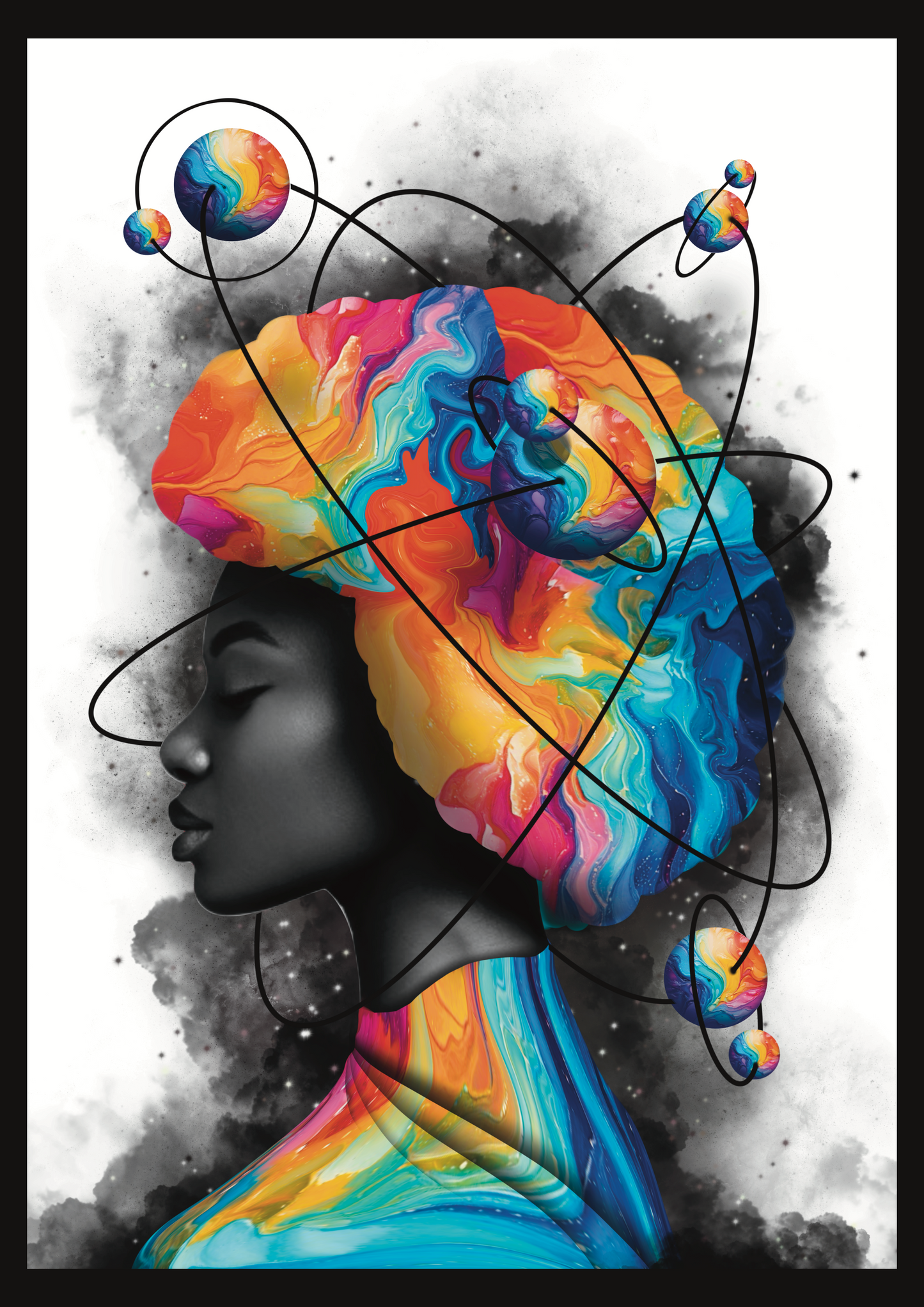 Dark Matter, Bright Mind - Giclee Digital Print