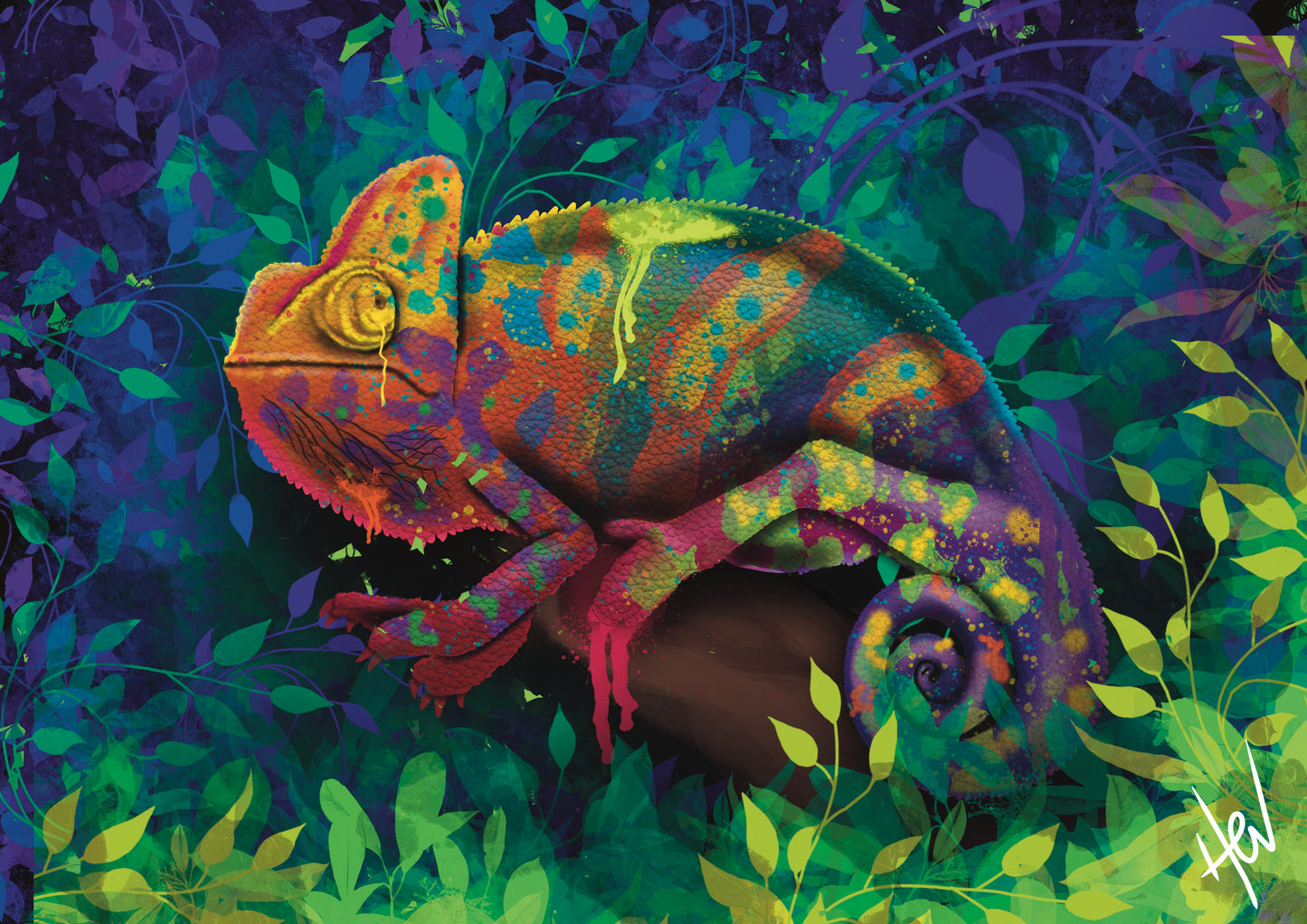 Chameleon Giclee Digital Print