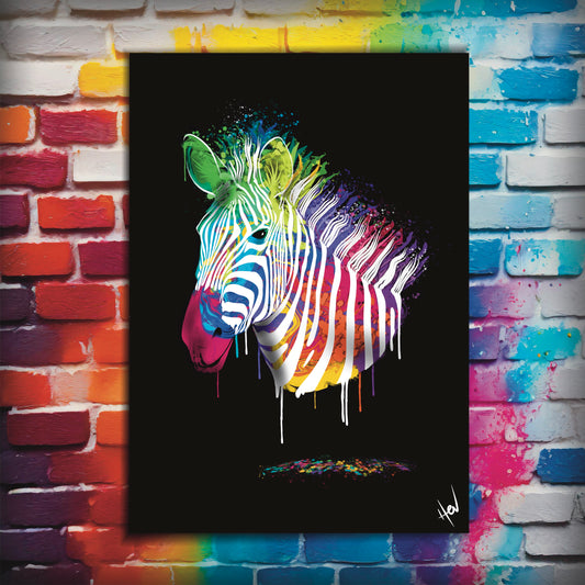 Zesty Zebra Giclee Digital Print