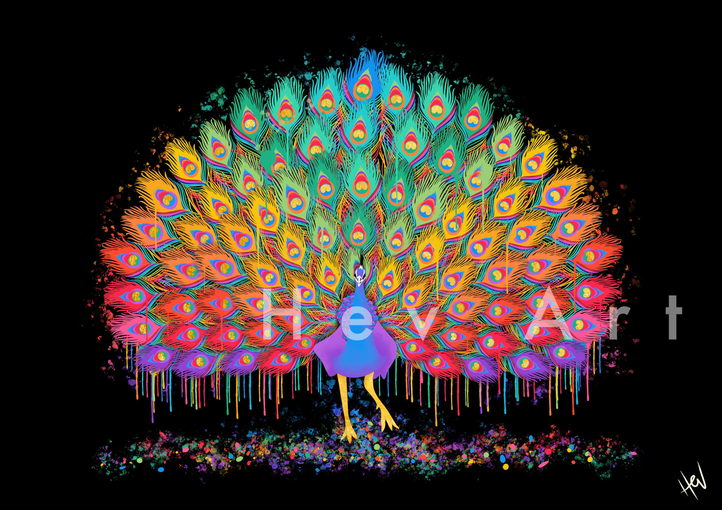 Precious Peacock Giclee Digital Print