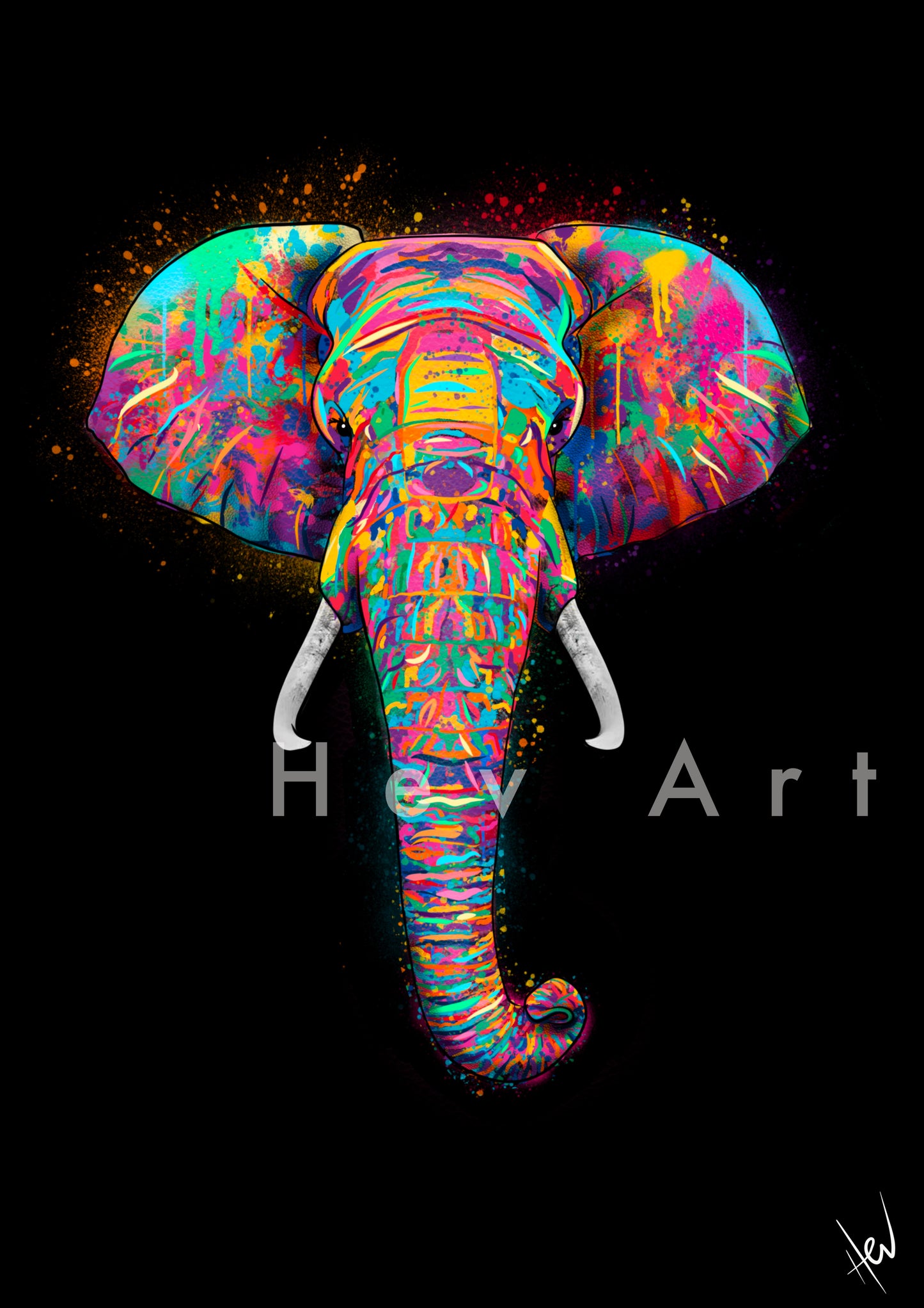 Elegant Elephant Limited Edition Digital Print