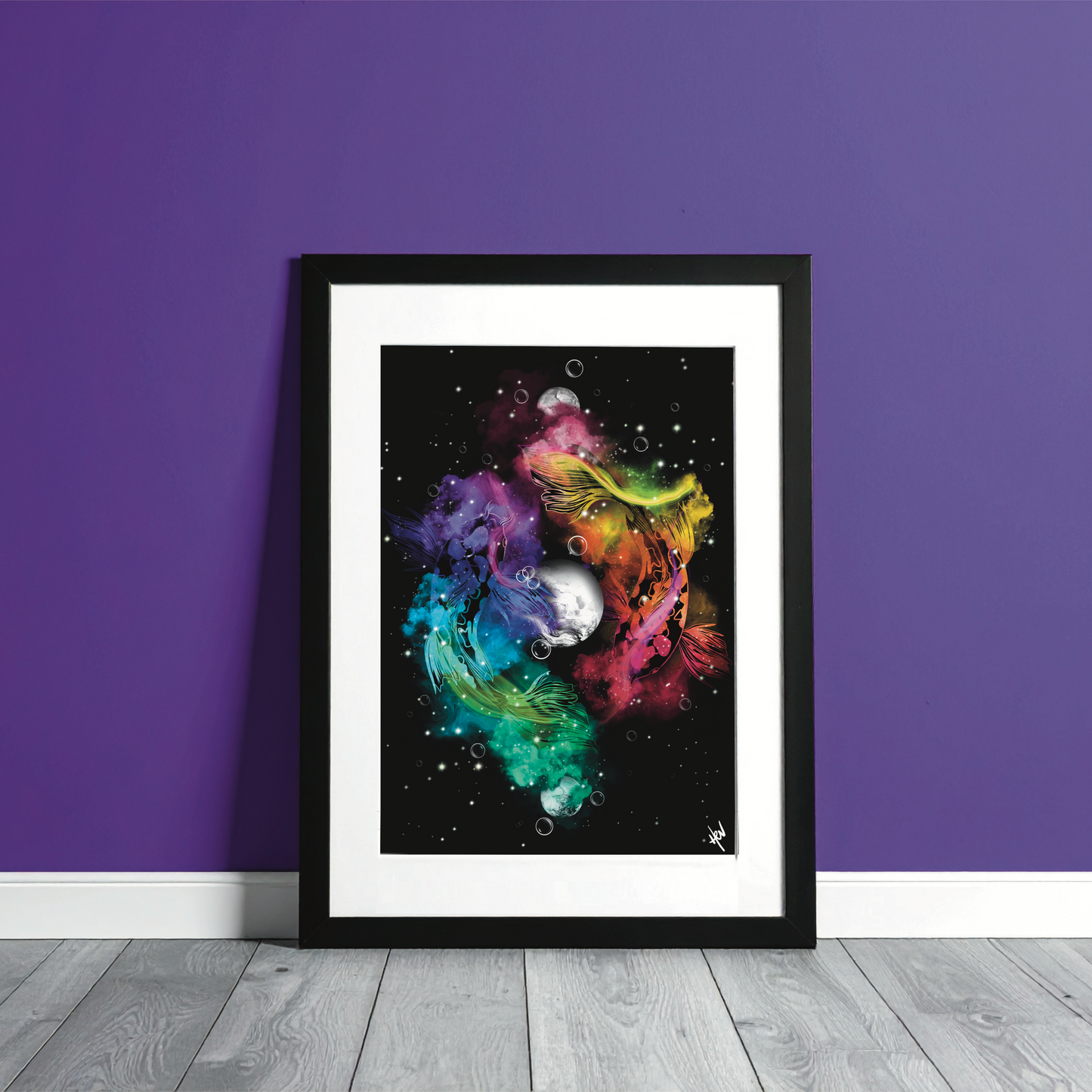 Cosmic Koi Giclee Digital Print
